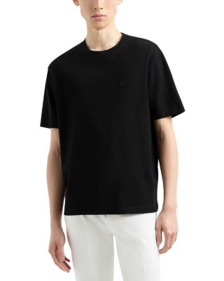 Emporio Armani - Allover Monochrome Jacquard Jersey Tee