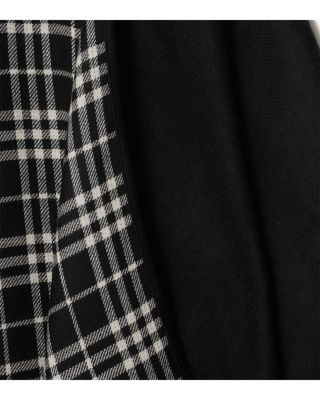 Reversible Check Wool Cape