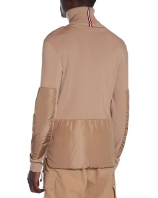 Wool Blend Pieced Turtleneck Sweater