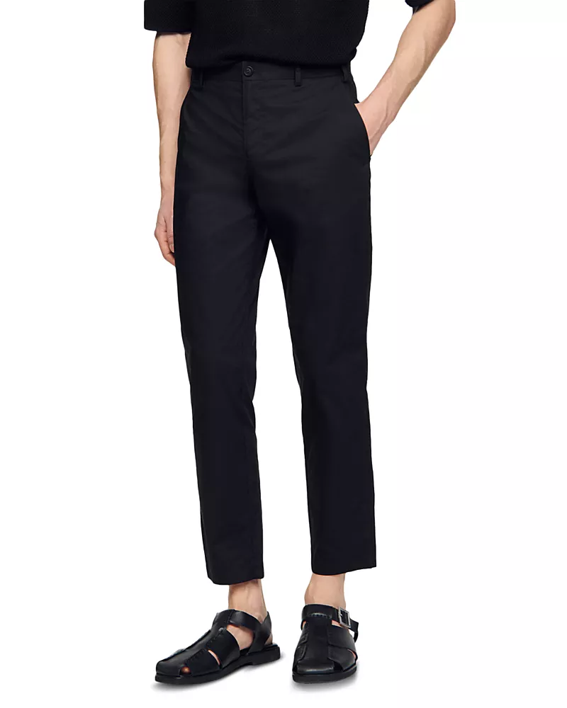 Sandro Talon Cotton Carrot Cut Pants