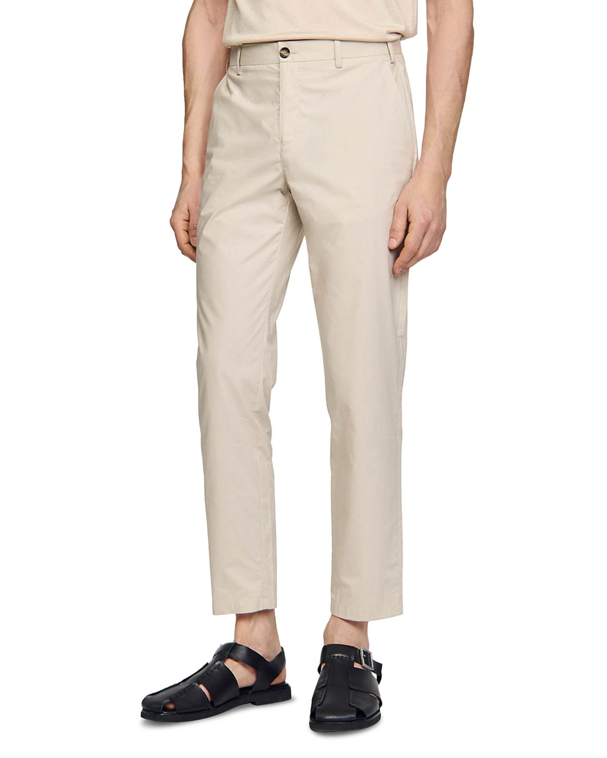 Sandro Talon Cotton Carrot Cut Pants