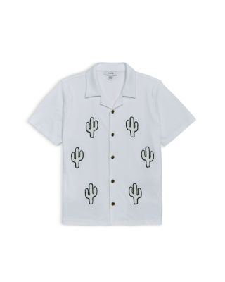 REISS - Boys' Aurora Cactus Button Down Camp Shirt - Big Kid