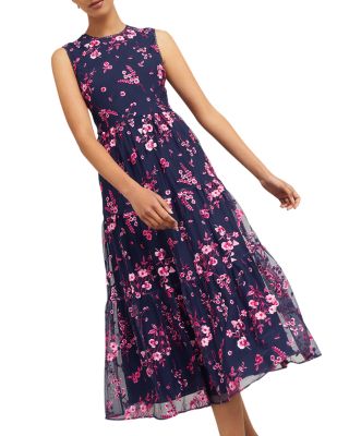 英国発【Hobbs London】Bethany刺繍ティアードドレス HOBBS LONDON Bethany Floral Embroidered Midi Dress