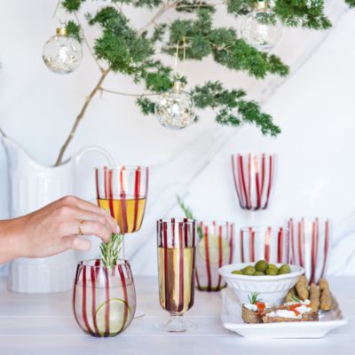 Nuovo Stripe Wine Glass