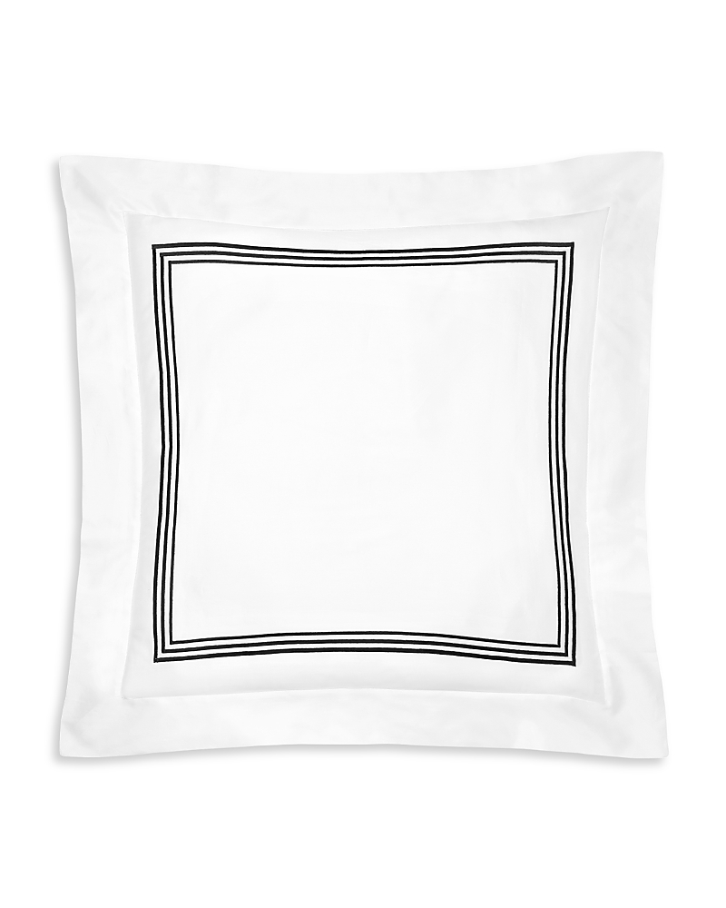 Pratesi Tre Righe Splendore Euro Sham In White/black