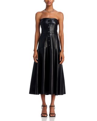 Veena Faux Leather Dress
