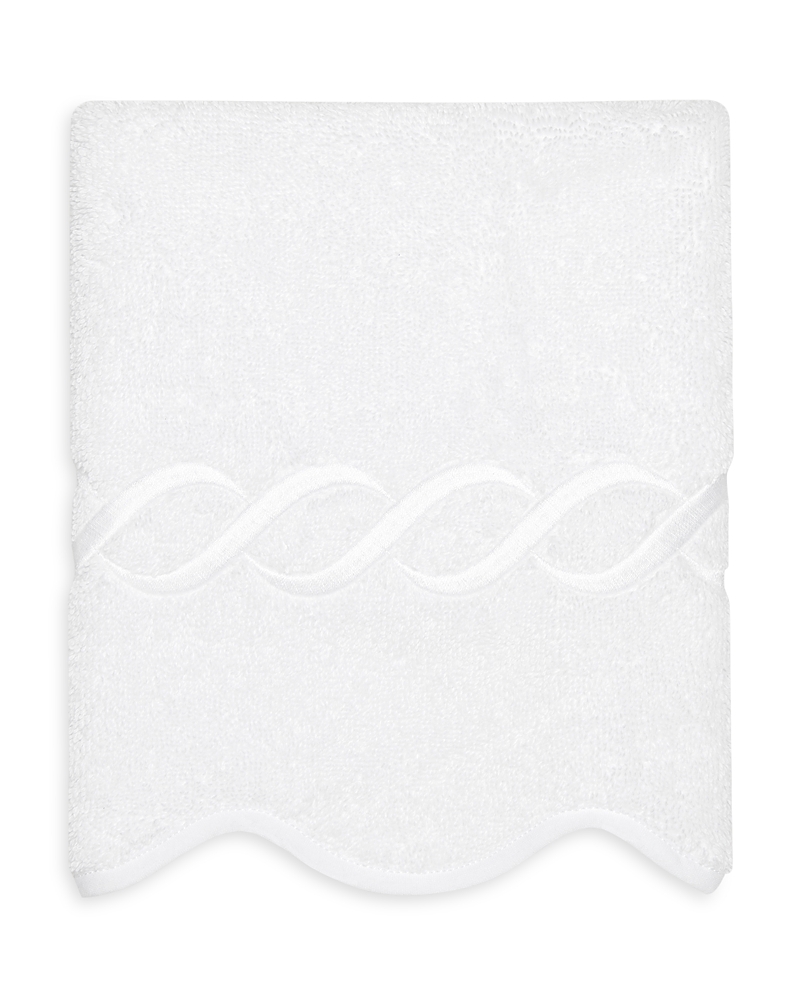 Pratesi Treccia Washcloth In White/black