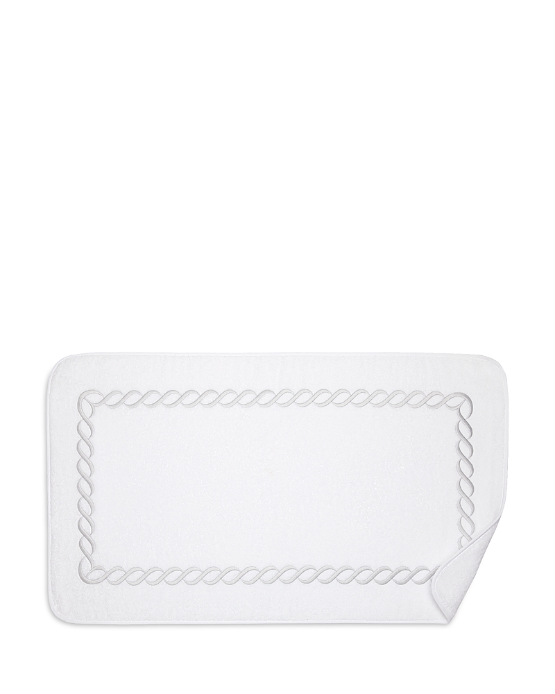 Pratesi Treccia Moderno Tub Mat In White/sterling