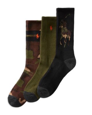 Polo Ralph Lauren - Camo Pony Crew Socks, Pack of 3
