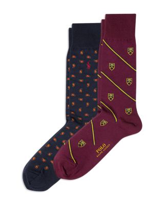 Polo Ralph Lauren - Foulard Club Dress Socks, Pack of 2