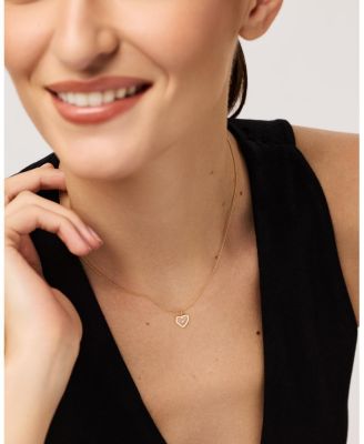  10k Heart Floating Lab Grown Diamond Necklace