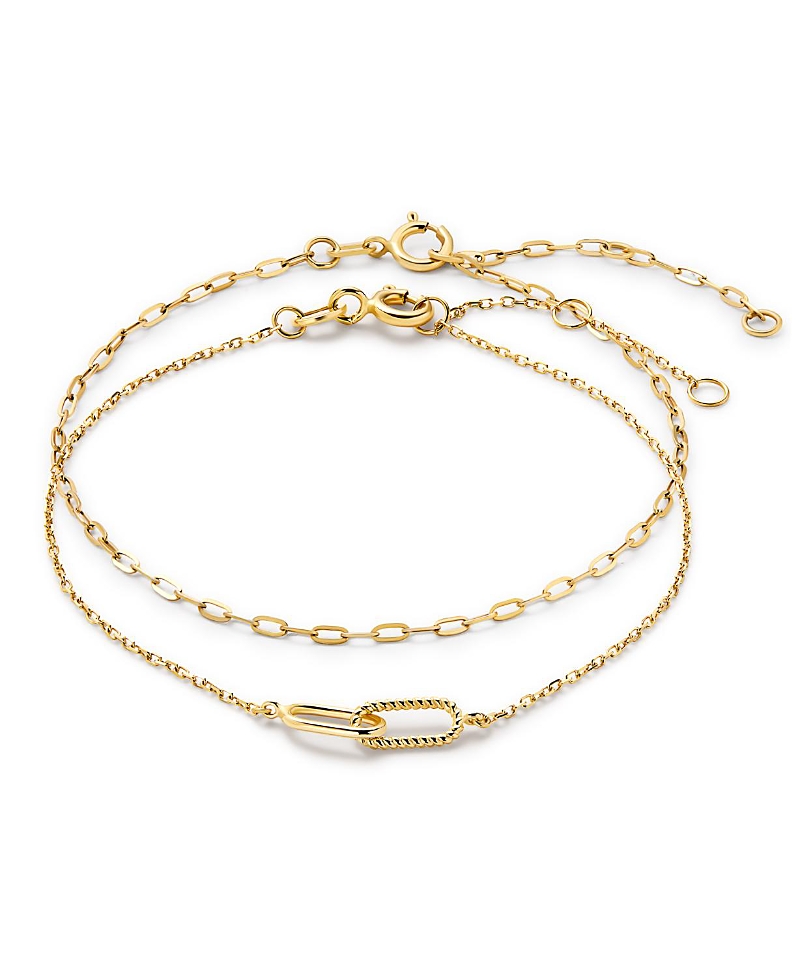 Ana Luisa 10k Gold Link Bracelet Set In Gold
