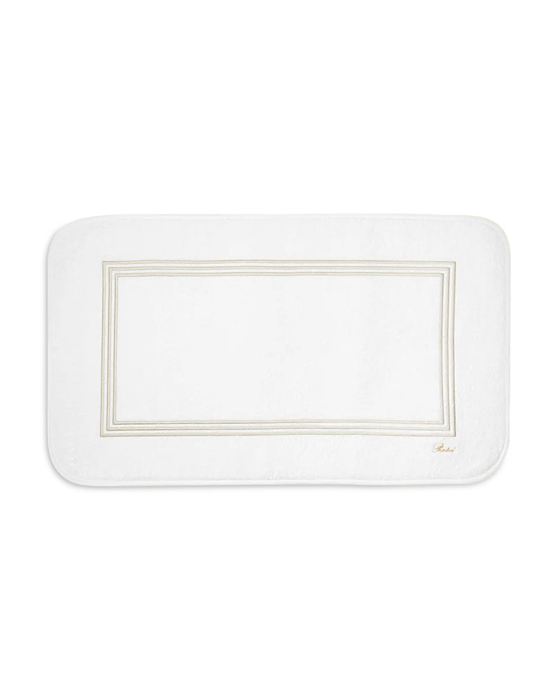 Pratesi Tre Righe Tub Mat In White/sage