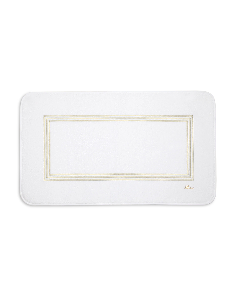 Pratesi Tre Righe Tub Mat In White/beige