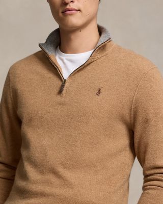 Cashmere Regular Fit Quarter Zip Mock Neck Sweater - Exclusive