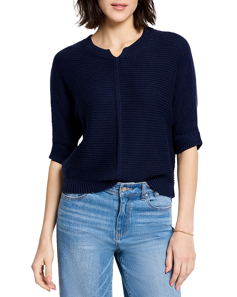 Nic + Zoe Nic+zoe Easy Texture Sweater In Dark Indigo
