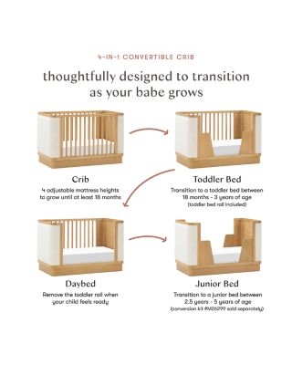 Bondi Boucle 4 in 1 Convertible Crib