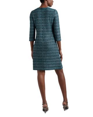 Metallic Tweed Shift Dress