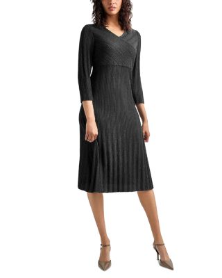 Misook Textured Knit Midi Dress