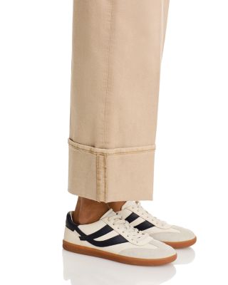 Sasha High Rise Cuffed Wide Leg Jeans in Vintage Soft Sand