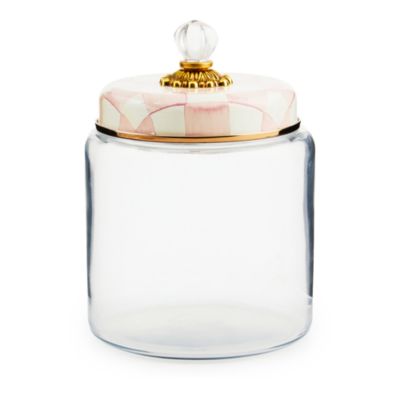 Mackenzie-Childs - Rosy Check Large Kitchen Canister