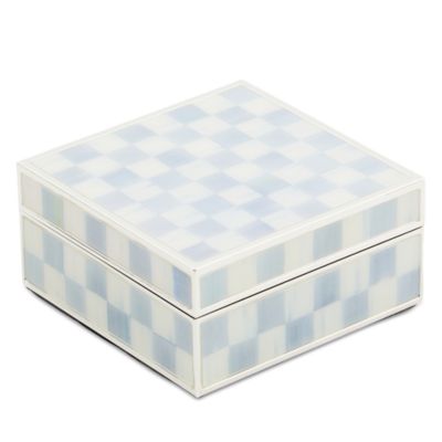 Mackenzie-Childs - Sterling Check Silver Plated Trinket Box