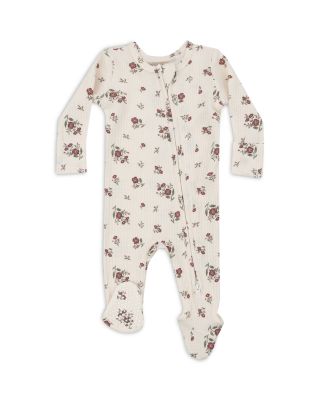 Angel Dear - Girls' Misty Rose Floral Zip Footie - Baby