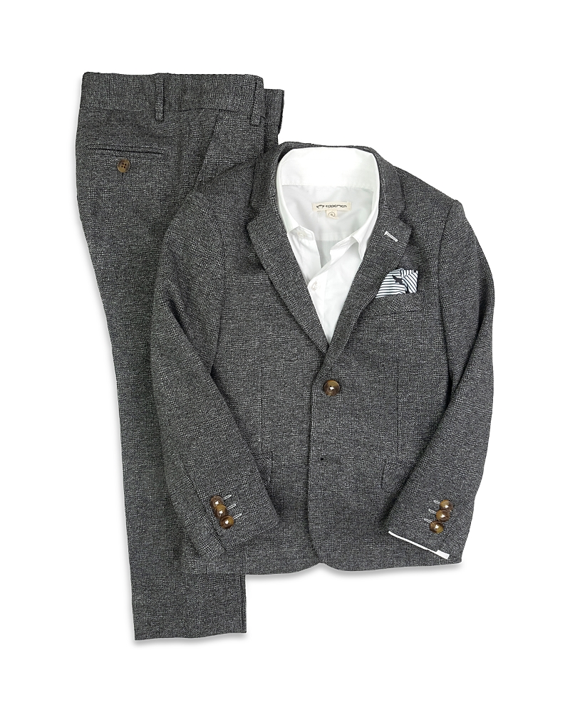 Appaman Boys' Two Piece Stretchy Mod Suit - Little Kid, Big Kid In Noir Micro Plaid