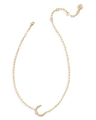 Cultured Freshwater Pearl Letter Pendant Necklace, 19"-22"