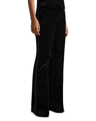 REISS - Parisa Velvet Flared Pants