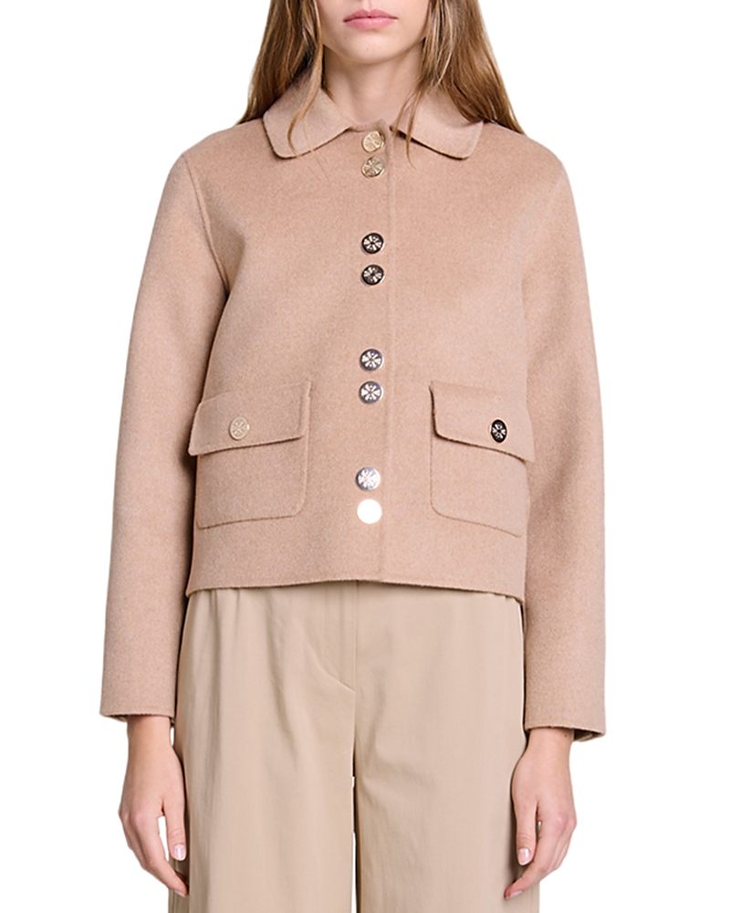 MAJE VIVLY BUTTON FRONT JACKET