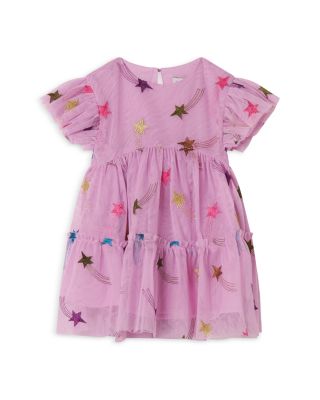 Stella McCartney - Girls' Short Sleeved Stars Tulle Dress - Baby