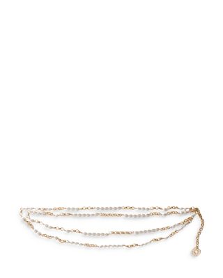 Maje Imitation Pearl Chain Belt | Bloomingdale display picture 2
