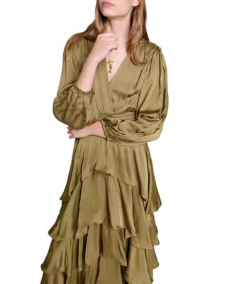 maje tiered maxi dress maje Tiered maxi dress