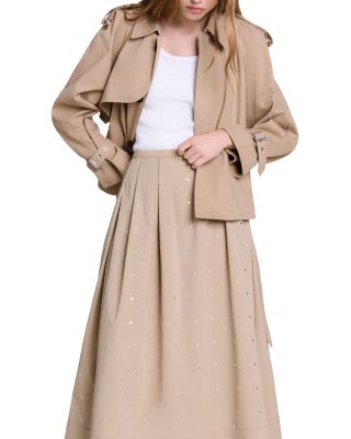 Short Water Repellant Trench Jacket