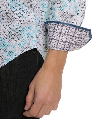 Hendriks Button Front Printed Shirt