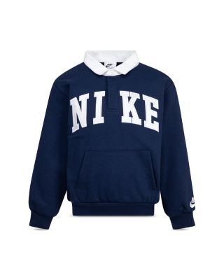 Nike Boys Nike Sportswear Club French Terry Long Sleeved Polo Sweatshirt Little Kid Bloomingdale s