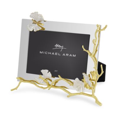 Butterfly Ginkgo Gold Reflective Frame, 5&amp;quot; x 7&amp;quot;