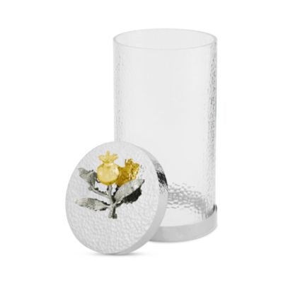 Pomegranate Silver and Gold Large Canister