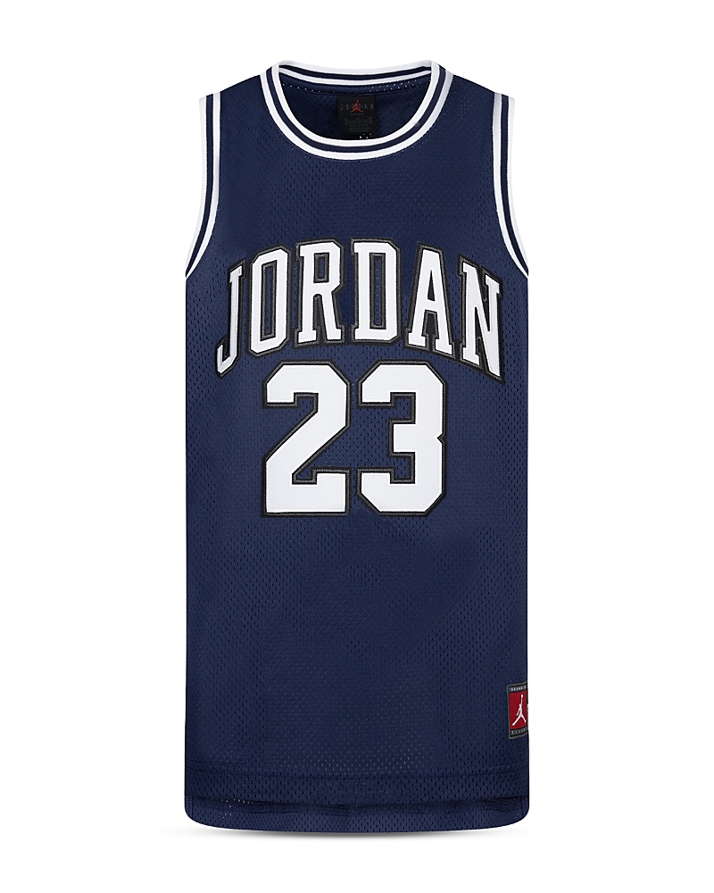 Jordan Big Boys 23 Jersey Sleeveless Tank Top In Midnight Navy