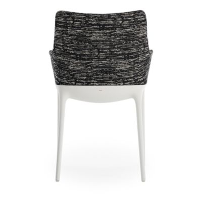 Eleganza Nia Melange Dining Armchair, White Legs