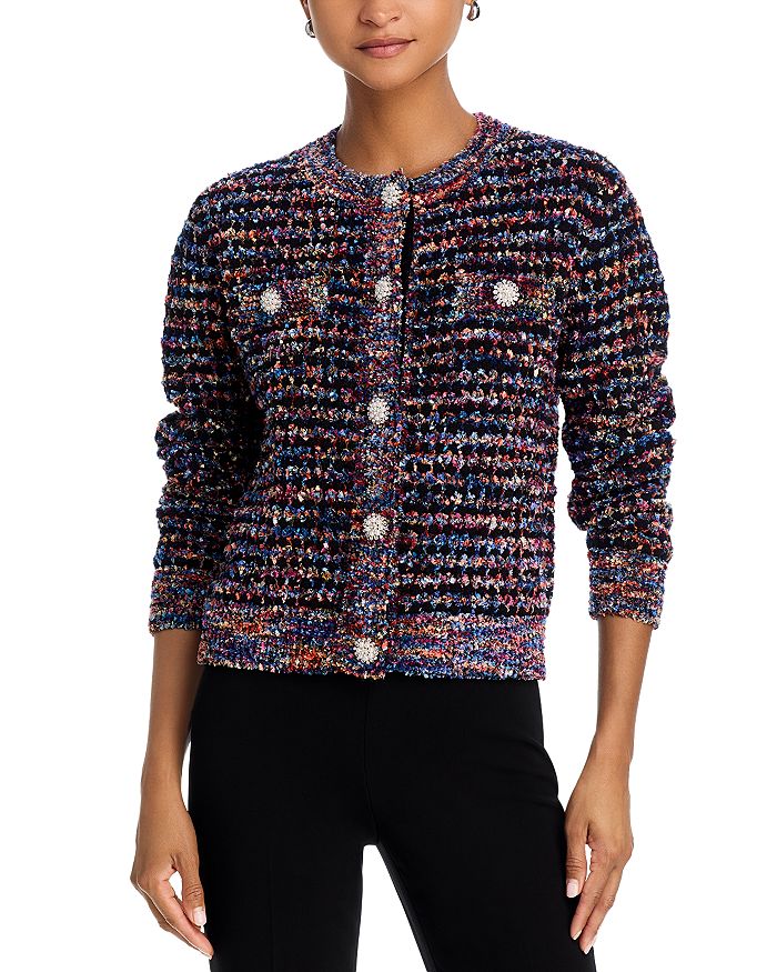 Aqua Crewneck Cardigan Sweater Exclusive Pink