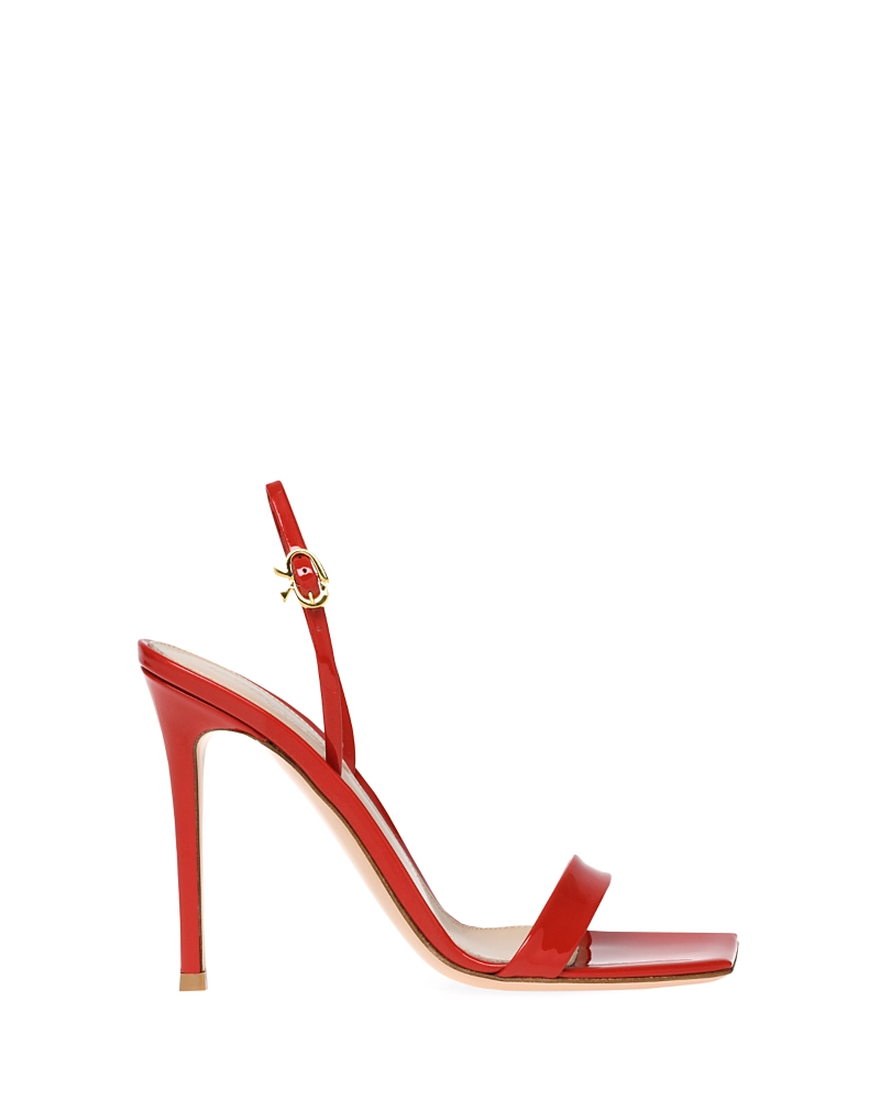 Gianvito Rossi Ribbon Strap-detail Open-toe Sandals In Red