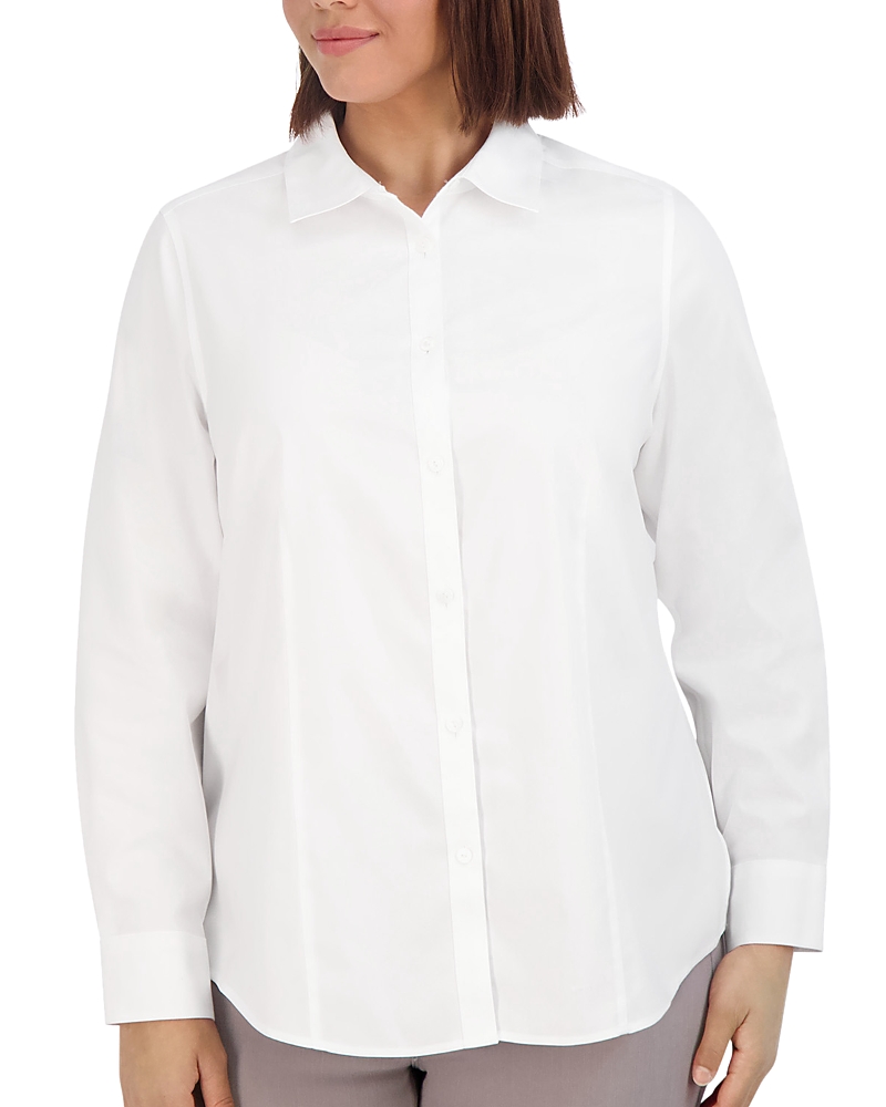 Foxcroft Plus Dianna Long Sleeve Shirt