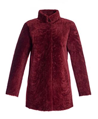 Reversible to Leather Shearling Jacket with Zipper