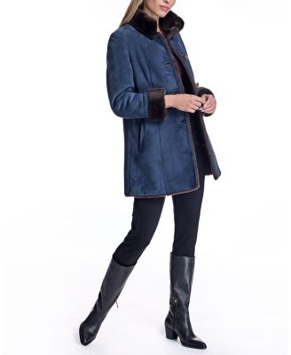 Shearling Jacket with Stand Collar