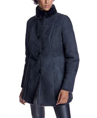 Shearling Jacket with Stand Collar