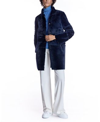 Reversible Seam-Out Shearling Shortcoat
