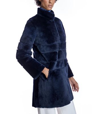 Reversible Seam-Out Shearling Shortcoat