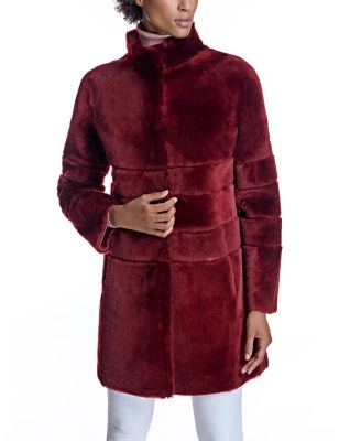 Reversible Seam-Out Shearling Shortcoat